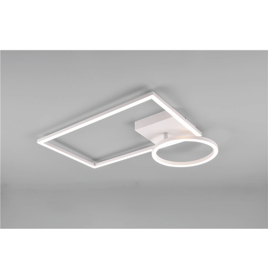 Verso Plafoniera Led Bianca Con Snodo Ed Intensita' Regolabile Con Interruttore L. 63Cm Moderno Led