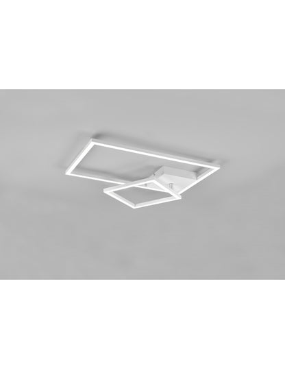 Lampada Da Soffitto Squadrata Orientabile Led Dimmer Padella Bianco Trio Lighting