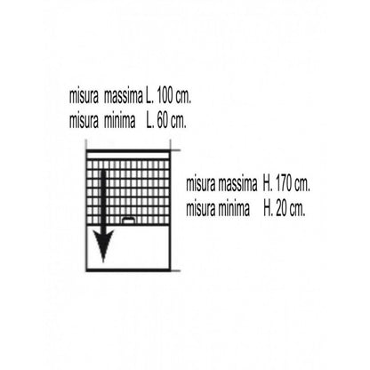 Zanzariera verticale   Colore avorio  cm 100 x 170 h