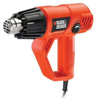 Black & Decker KX2001K pistola termica Pistola ad aria calda 500 l/min 600 °C 2000 W Nero, Arancione