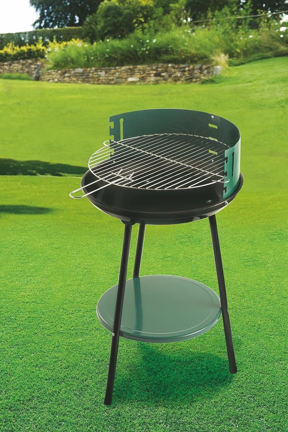 Barbecue Tondo 42x77 cm con Supporto a 3 Gambe