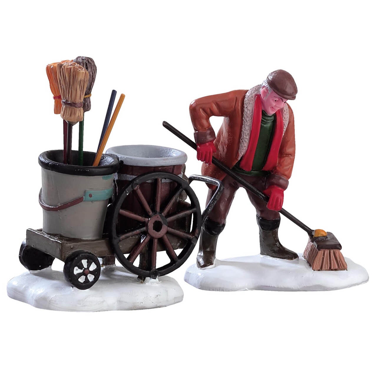 Lemax Street Sweeper Set Of 2 - Set di 2 spazzatrici stradali per villaggio di Natale