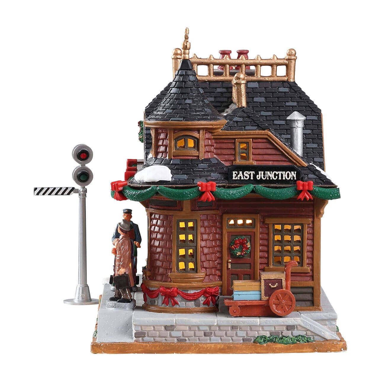 Lemax East Junction Station - Stazione Di East Junction Gioco invernale decorazione per villaggio Natale