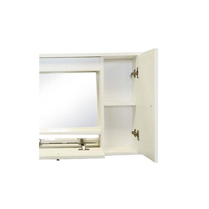 Mobile specchiera bagno bianco frassinato 1 anta c- ribalta h.61x73x14 cm