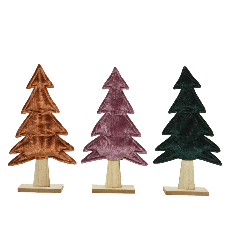 Albero decorativo in tessuto assortiti H 38,5 cm