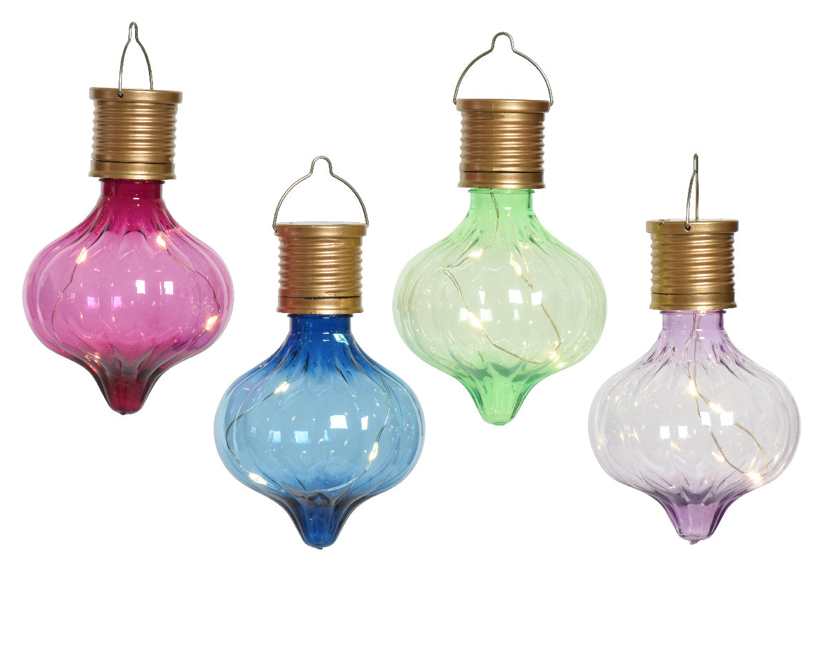 Lampadina solare plastica fissa 4 colori assortiti