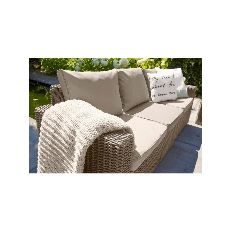 Divano 3 Posti California Cappuccino - Dimensioni: 198x68x71,5 cm