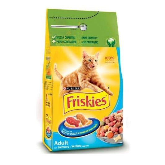 Friskies gatto crocchette con salmone e verdure Purina 2 chilogrammi