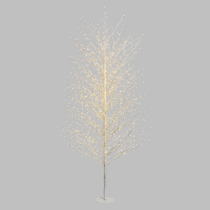 Albero Ramo TIGLIO Bianco H230cm 1560 MicroLED FlashLED 4m+ø115xH230cm Luci di Natale