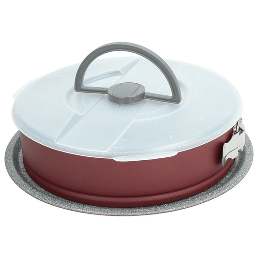 Tortiera apribilie 1 fondo antigoccia e coperchio 26 cm Sweet Cherry in acciaio rosso