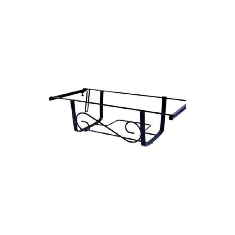 Fioriera Balcone 50Cm Nera Regolabile