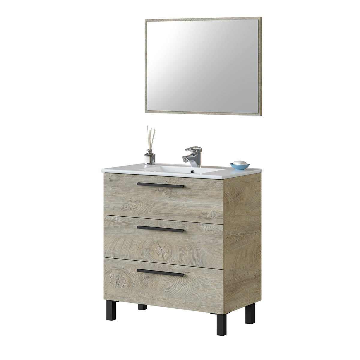 Mobile Bagno Athena/Albert 3 Cassetti (Da Montare)