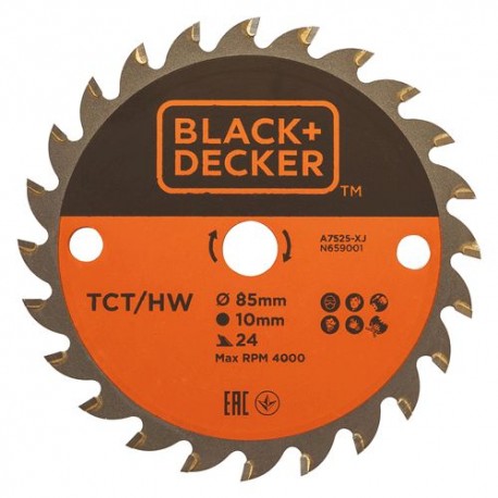 Lama TCT per mini sega circolare ø 85mm foro 10mm - 24 denti.