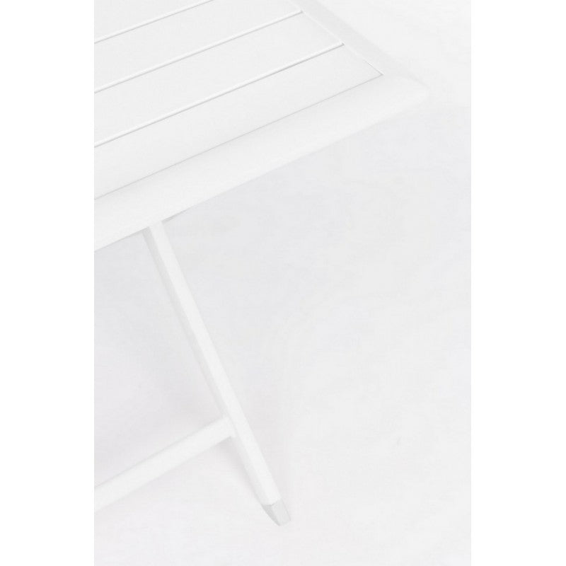 Tavolo da esterno pieghevole in alluminio Bianco ELIN 70x70x71H cm
