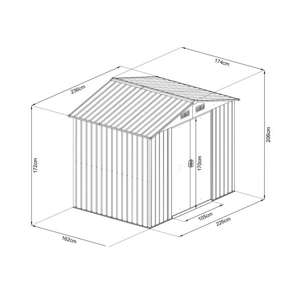 Casetta Jardin L236xP174xH206 cm