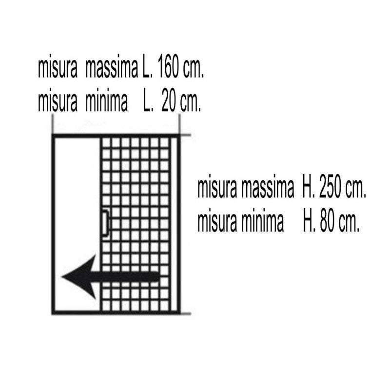 Zanzariera IRS-CE avvolgibile Orizzontale 60/160x250 cm Bianco