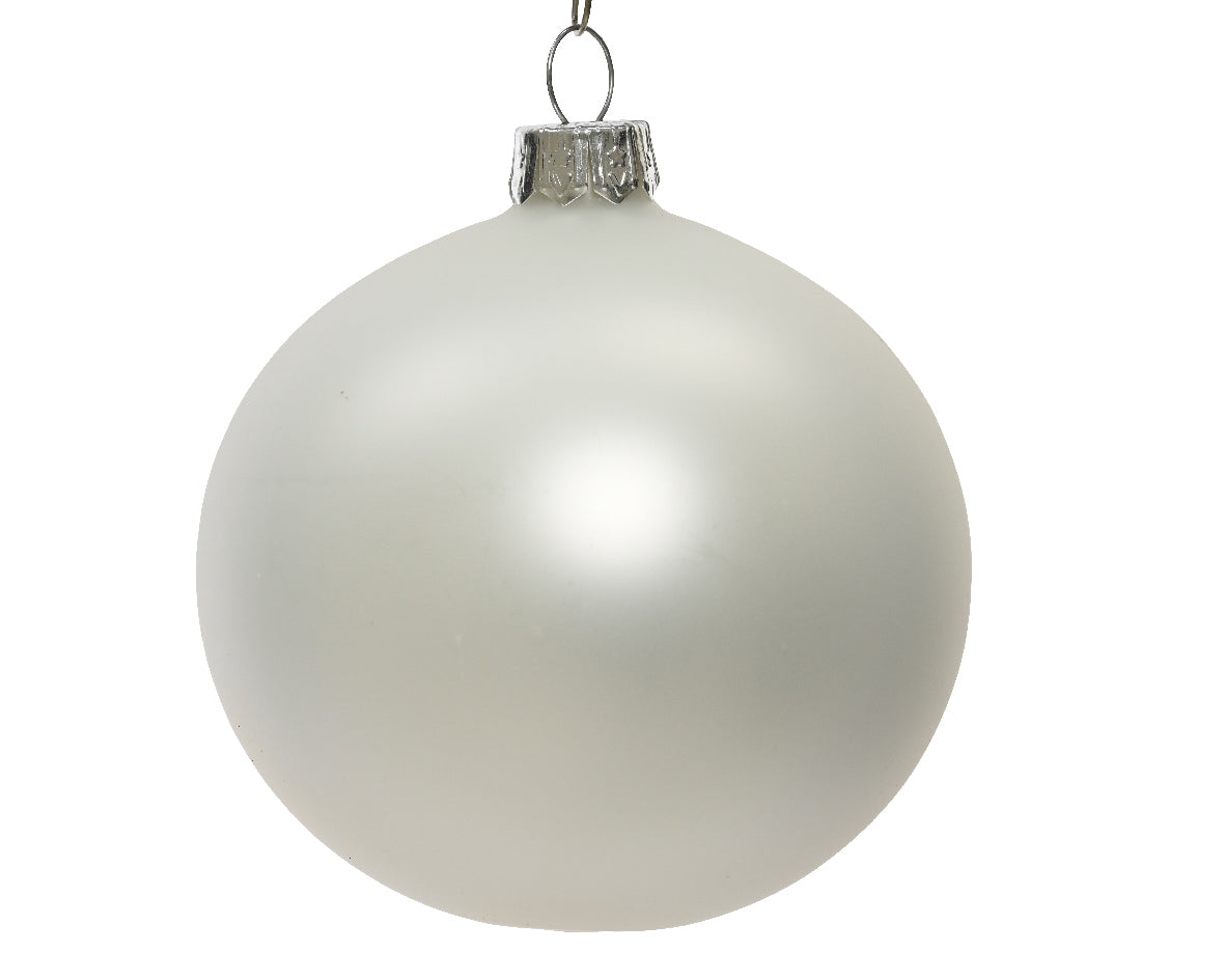 Pallina di natale bianco opaco ø 8 cm