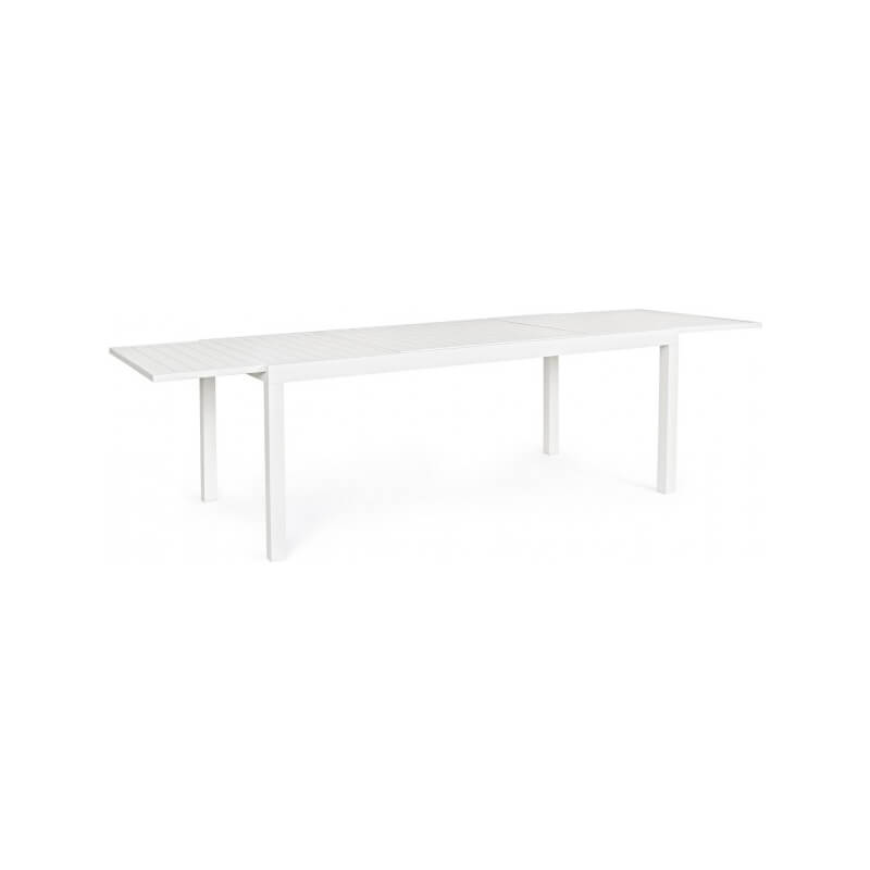 Tavolo allungabile Hilde 200/300x100 cm in alluminio Bianco