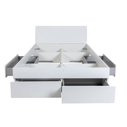 Letto Storage Queen Size con 4 Cassetti 166x220x96H