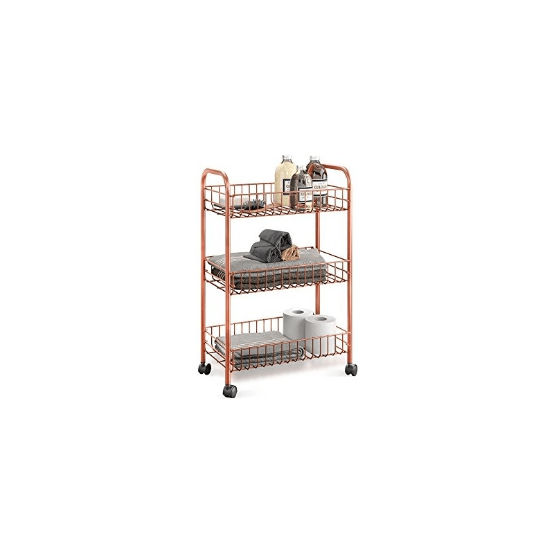 Lugano Copper Carrello 3 Piani 41X23X63Cm Metaltex