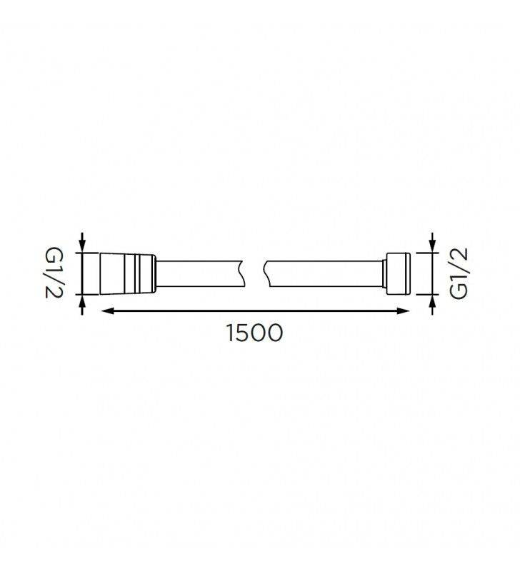 Doccia flessibile in acciaio da 150 cm