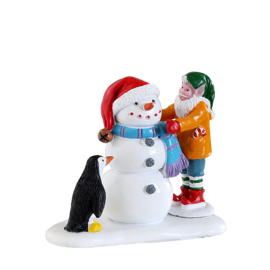 Lemax Building A Snowman - Costruire un pupazzo di neve per villaggio di Natale