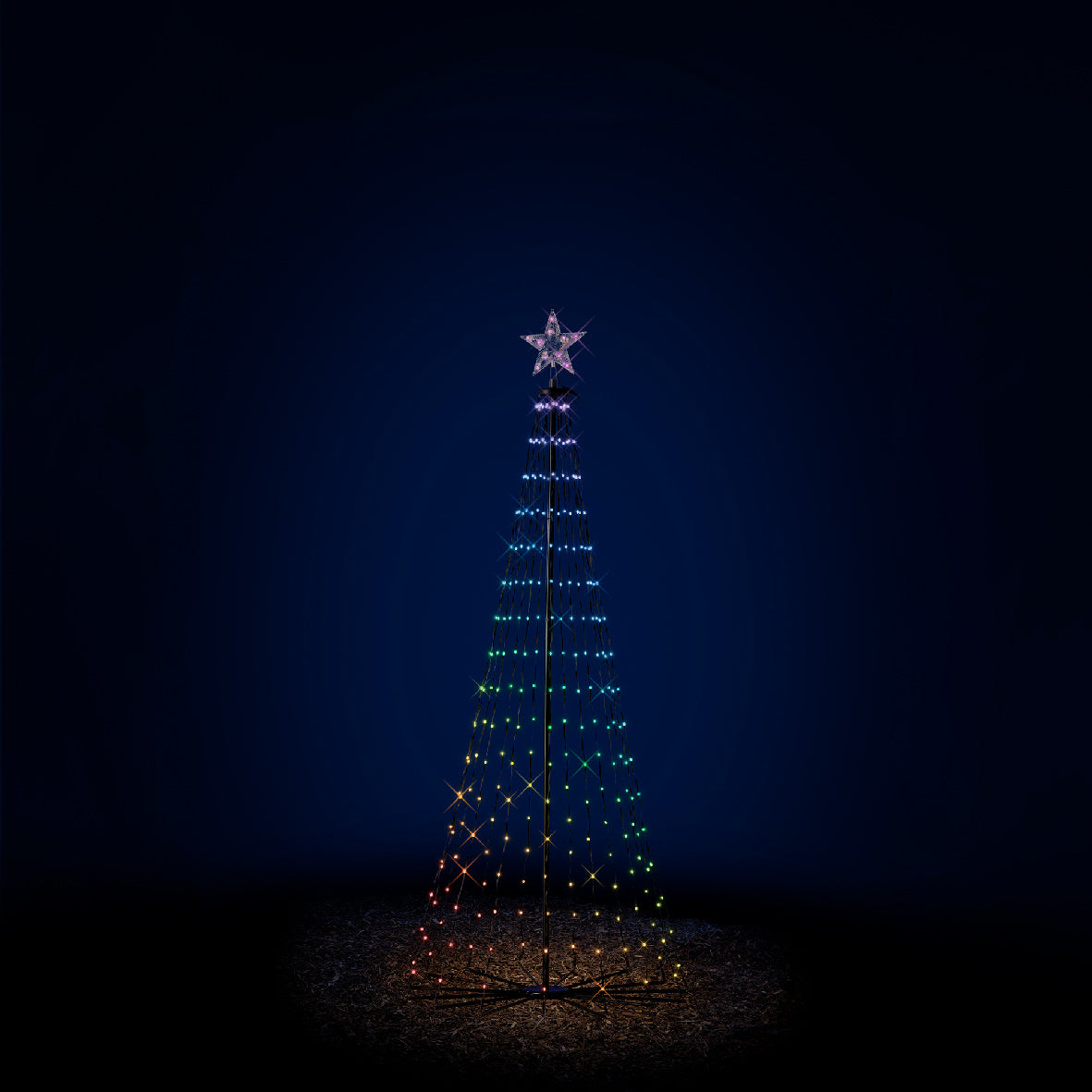 Alberi da esterno con luci danzanti 3D H 180 Ø 80 cm