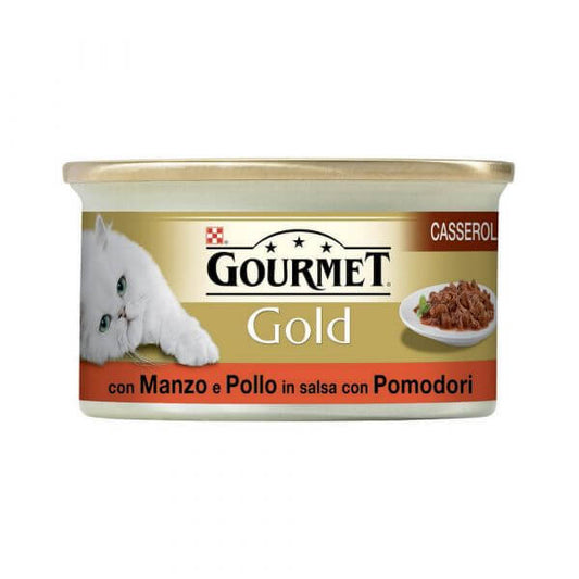 Gourmet Gold Doppio Piacere Con Manzo E Pollo Umido Gatto Gr. 85