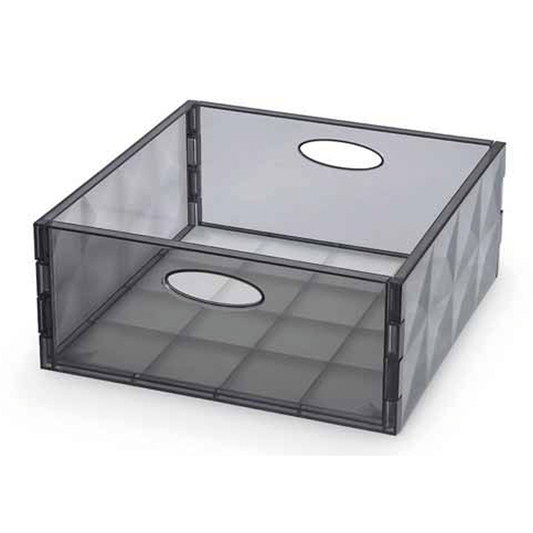 Crystal box trasparente grigio H 14x31x31 cm