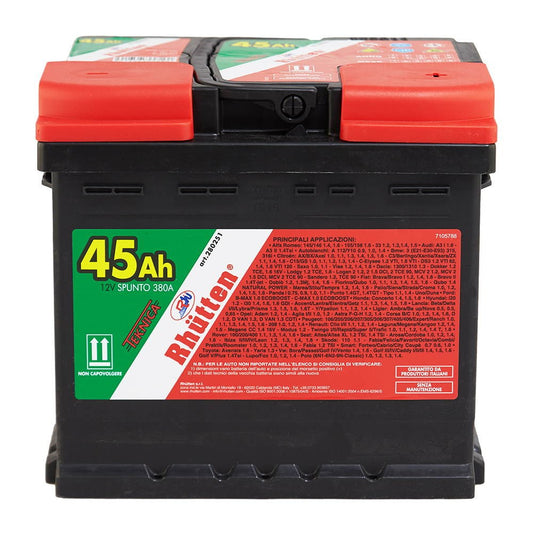 Batteria auto Rhutten 45AH 380A