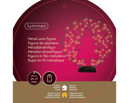 Luce a telaio Micro LED in metallo per albero stabile da interno 4x35x38 cm