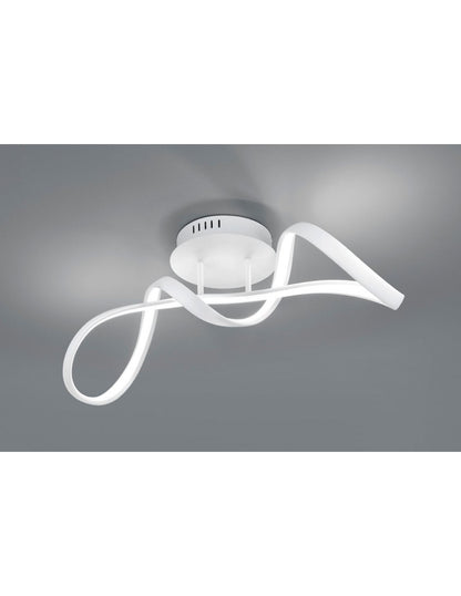 Plafoniera Soffitto Perugia Design Fiocco Bianco Led Dimmer 4000k Trio Lighting