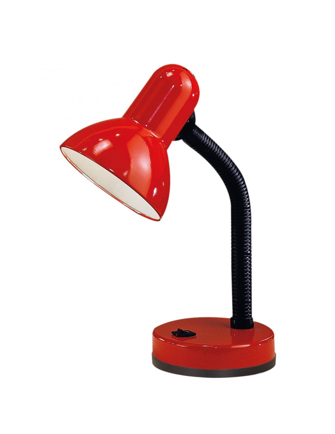 Lampada da scrivania Basic rossa con braccio flessibile Eglo.