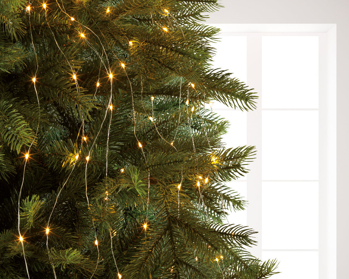 Luce di Natale da esterno e da interno colore bianco caldo L 190 cm 640 led