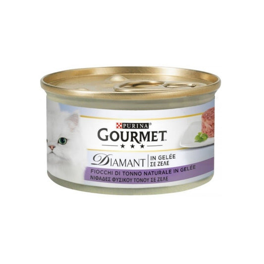 Gourmet Diamant con fiocchi di tonno in gelatina Purina 85 grammi