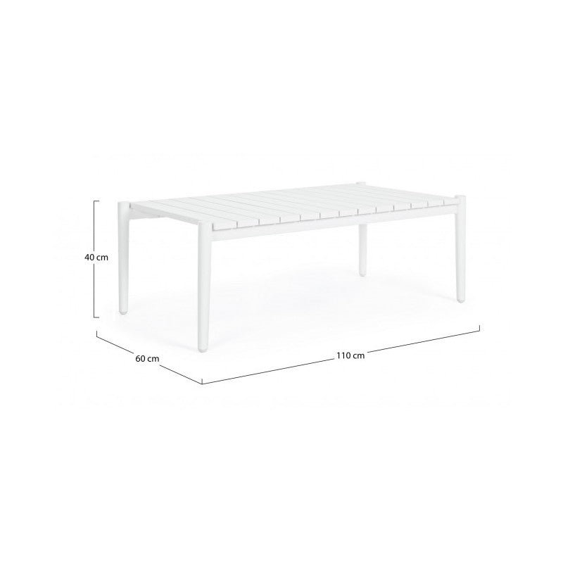 Tavolino Calypso bianco 110x60 cm