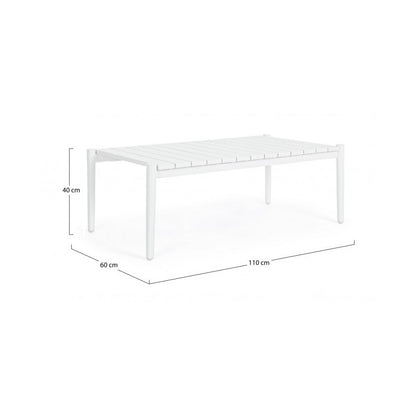 Tavolino Calypso bianco 110x60 cm