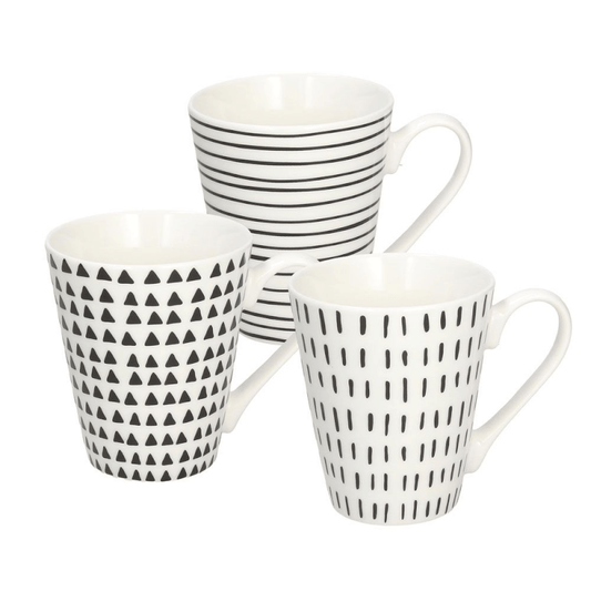 Mug 300 Cc Graphic New Bone China Nero