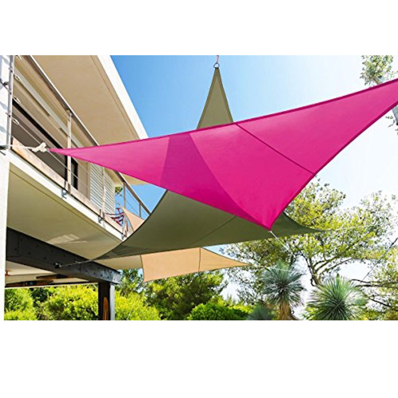 Tenda parasole di 3 x 3 x 3 m per fare ombra nel giardino, sul terrazzo o sul balcone, colore: Bianco