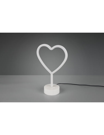 Lampada Da Tavolo Moderna Heart Led Rosa L20 cm Cuore Trio Lighting