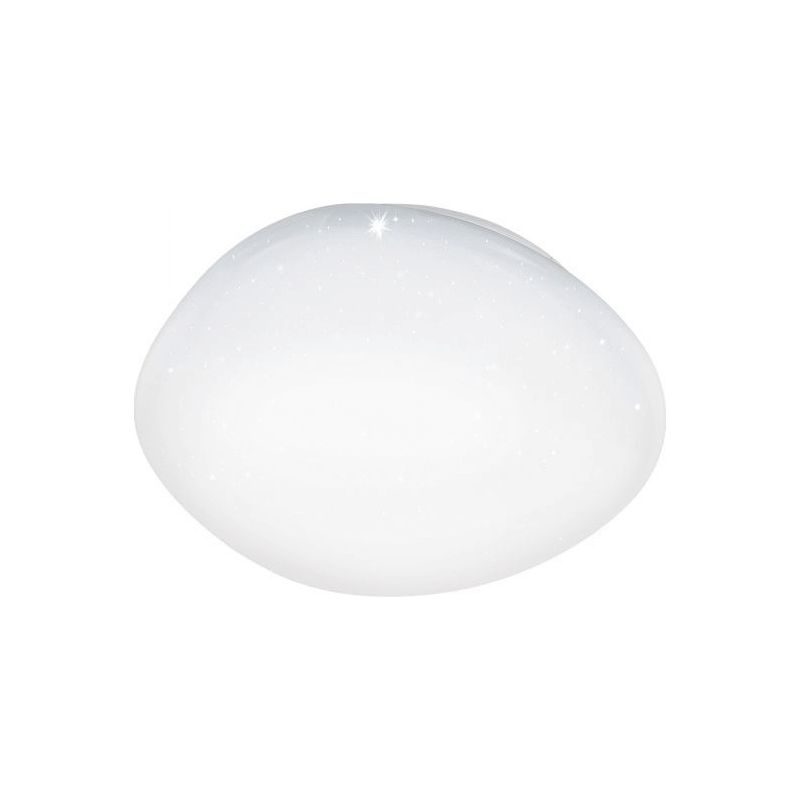 Lampada Soffitto Bombata Sileras-Z Led Dimmer Bianco Effetto Cristallo Eglo