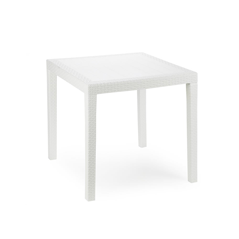 Tavolo in rattan King quadrato bianco 79 x 79 x 72 cm