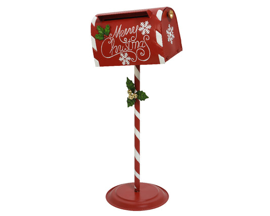 Cassetta postale per Babbo Natale rossa L36,5xP29,5XH89 cm