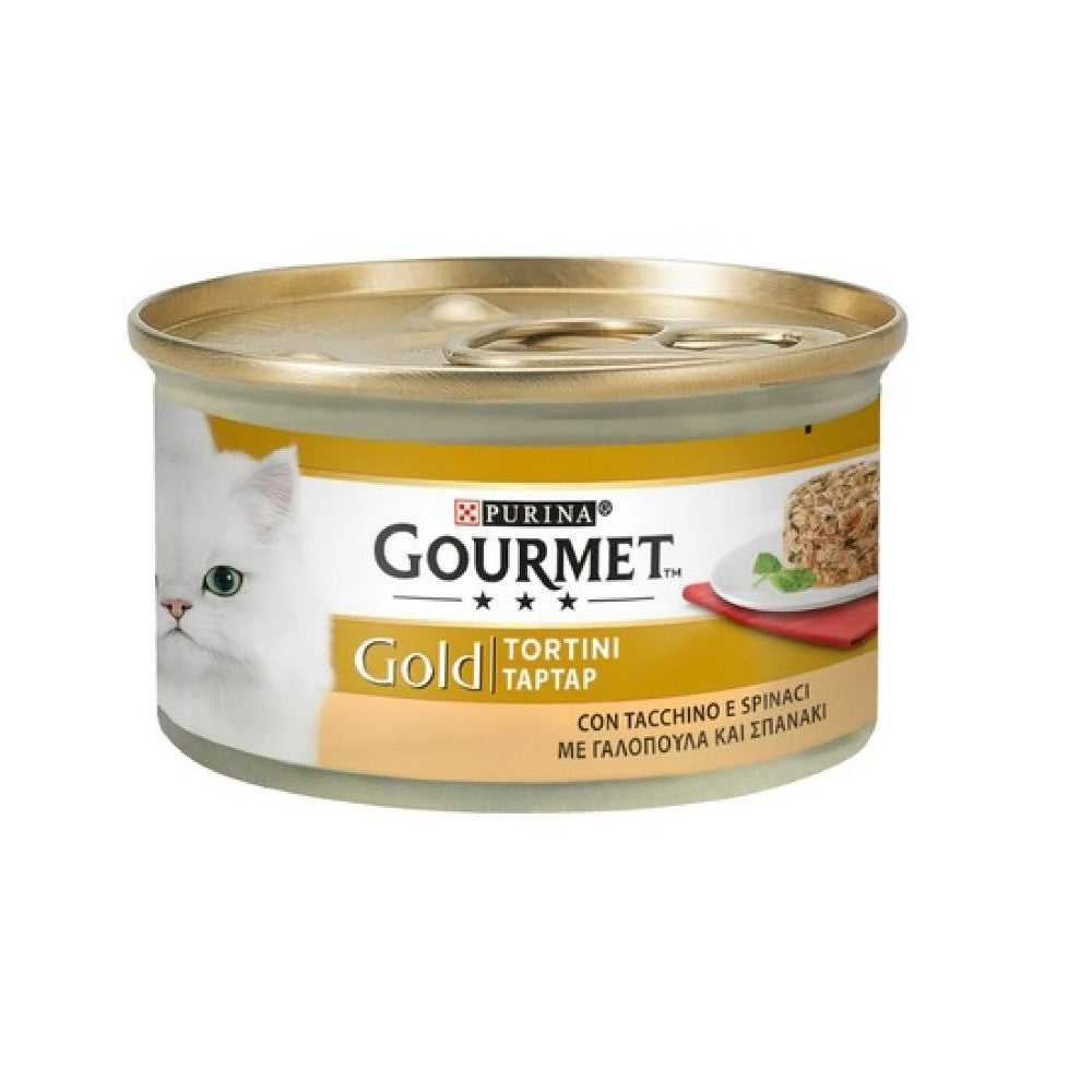 Gourmet Gold tortini con tacchino e spinaci Purina 85 grammi