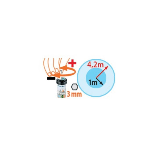 Irrigatore Pop-Up regolabile da 0 a 350 Gradi alzo 2"