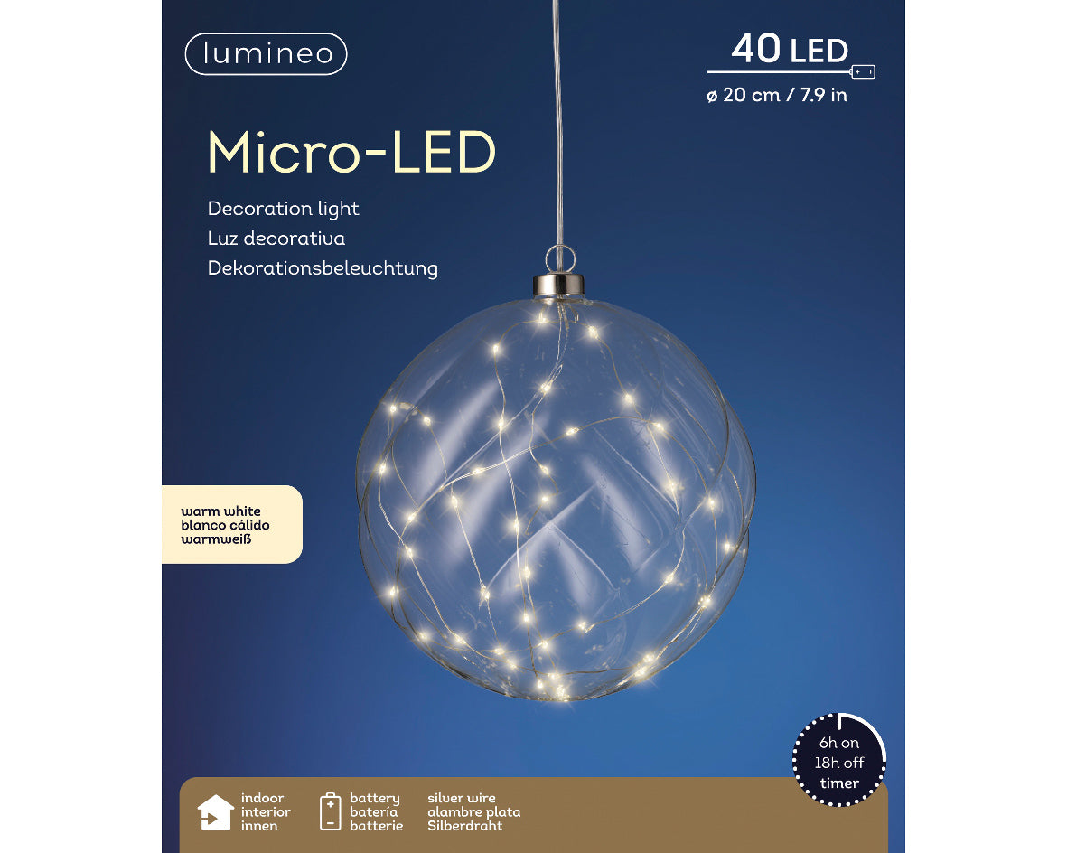 Palla Micro LED stabile per interni Ø 20 cm