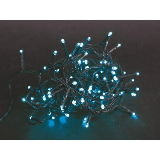 Luci natale 300 led per esterno azzurre metri 12 +5 cavo