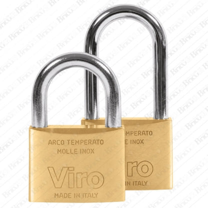 Lucchetto di sicurezza rettangolare con arco corto/lungo Viro (40 mm)