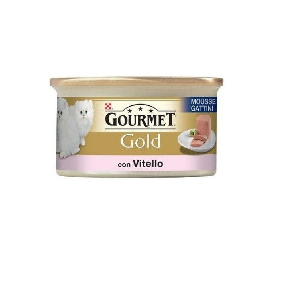 Gourmet Gold Mousse gattini con vitello Purina 85 grammi