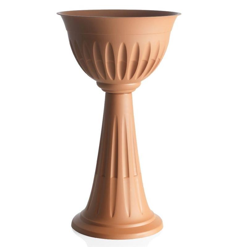 Bama Colonna Alba Fiori cm. 43x74,5h lt. 20 Terracotta Plastica Fioriera 31904